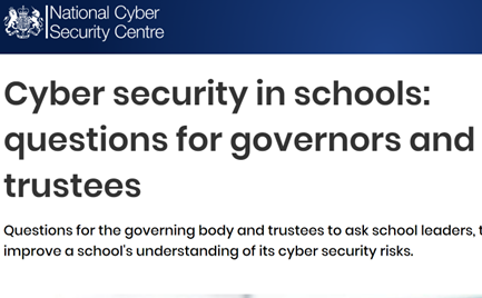 cyber security in schools: questions for governors and trustees